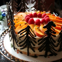 Bellini Perzik Taart met Pistache Cake